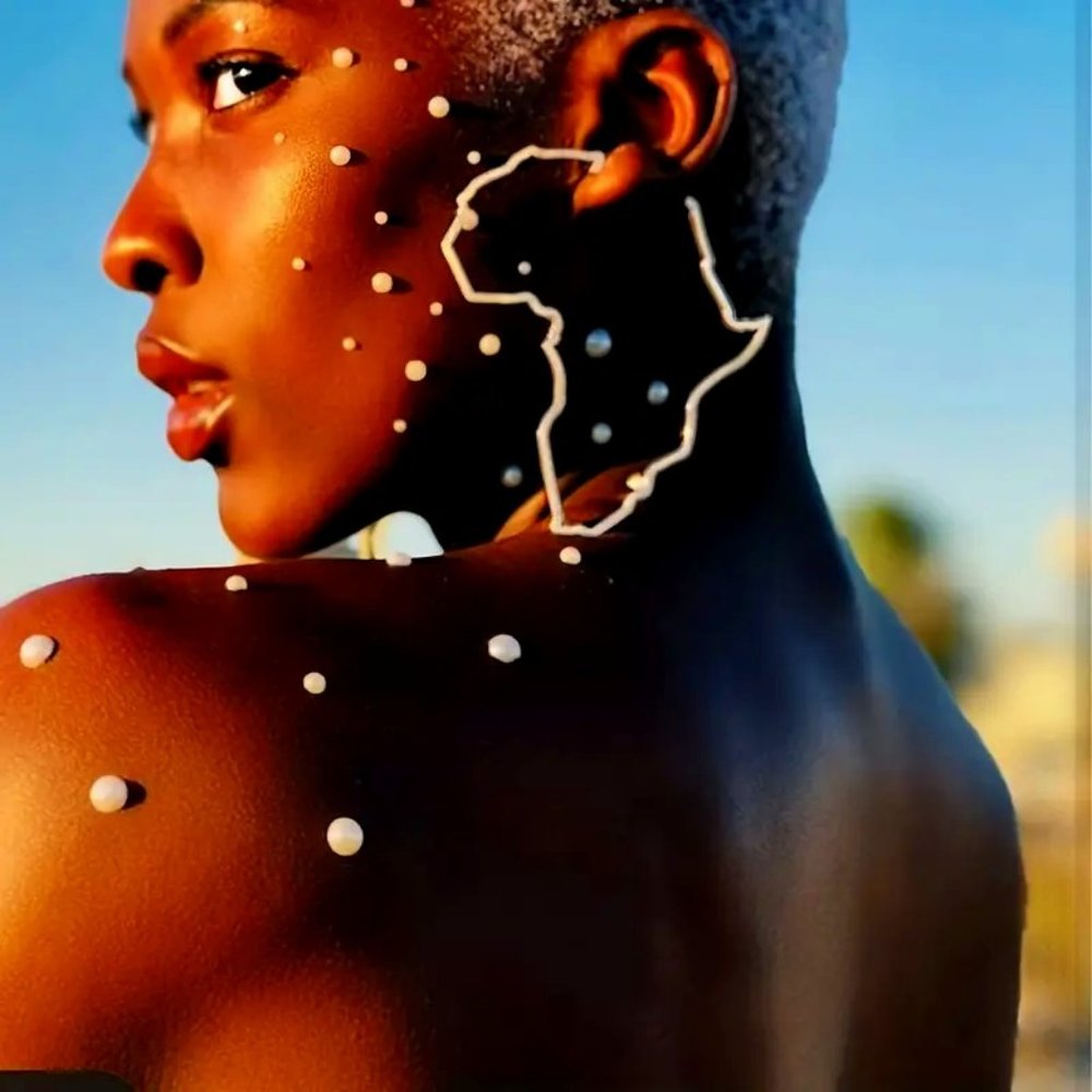 African Map Earrings